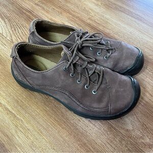 Keen Sterling City Brown Comfort Slip On Lace Shoes Women's Size 7‎